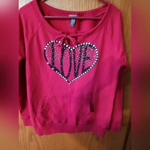 Lightweight sweatshirt in bright pink